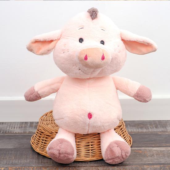 Cartoon Pig Plush Toy Stuffed Pink Pig Plushie Simulation Animal Doll Home Living Room Bedroom Decoration Boys Girls Birthday Gift