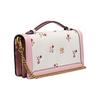 Coach Riley Floral Print Chain Leather Accordion Bag Women Handbags Cherry-Blossom-Pink 2409-B4CAH
