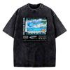 Frutiger Aero Cotton Vintage Washed Teen Korean Clothes Streetwear Harajuku Pop Culture 2000s T-shirt Vintage Punk Graphic