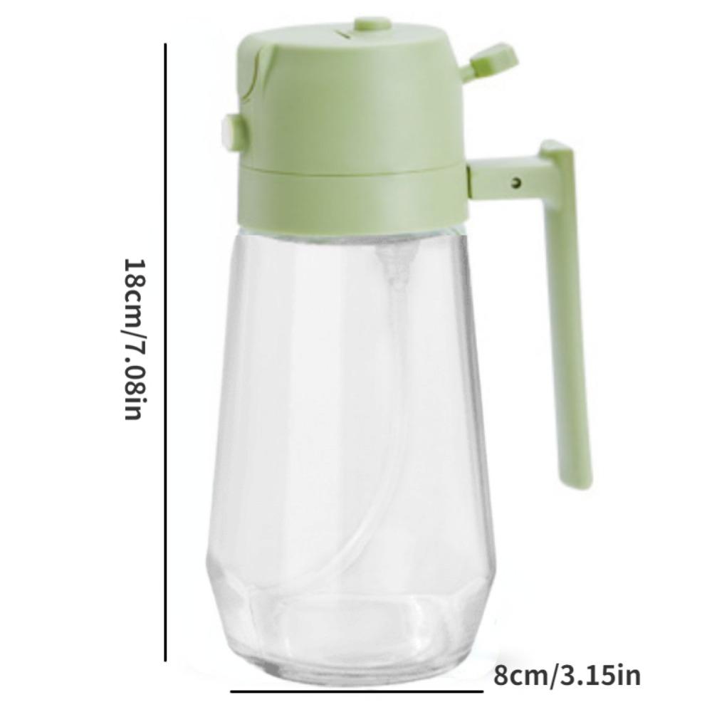 

Oil Dispenser Bottle with Handle Leakproof Olive Oil Pourer for Cooking Non-Drip Spout Easy Pour Control Kitchen Accessories зелёный