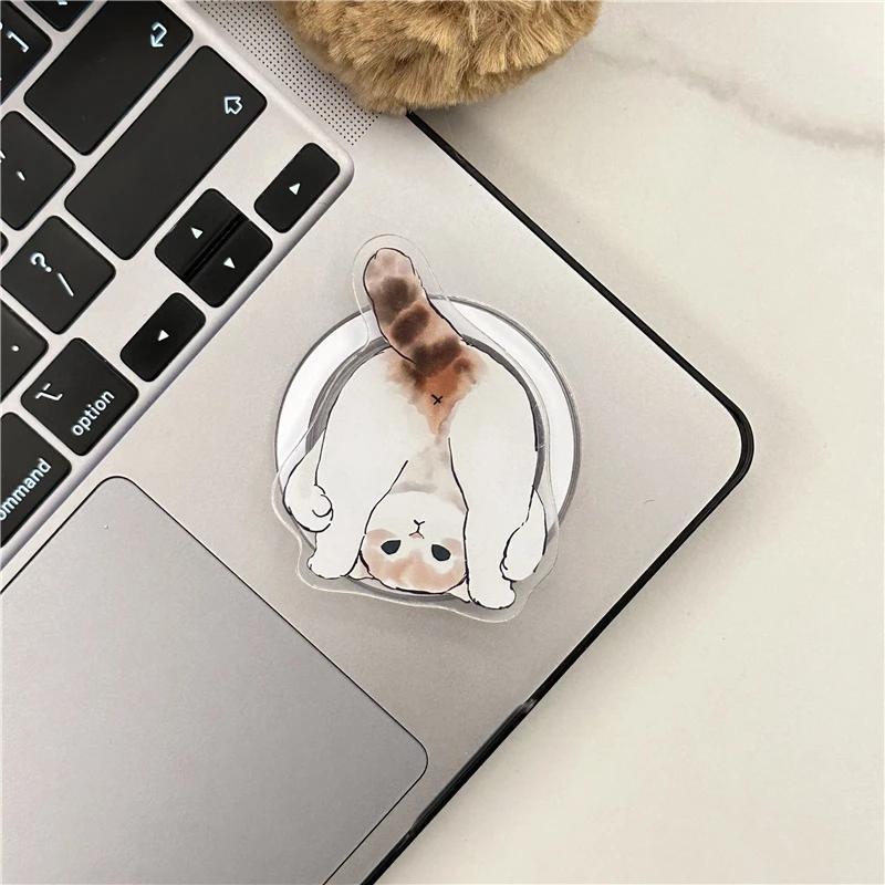 Korea Cartoon Cute Cat Kitten Holder for Magsafe Magnetic Phone Griptok Grip Tok Stand for IPhone 16 15 Foldable Bracket Stand Holder
