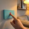 Minimalist Double-Button Push-Button Light Switch Frame, No Drilling Required. Double-Sided Adhesive Sticker Not Included.