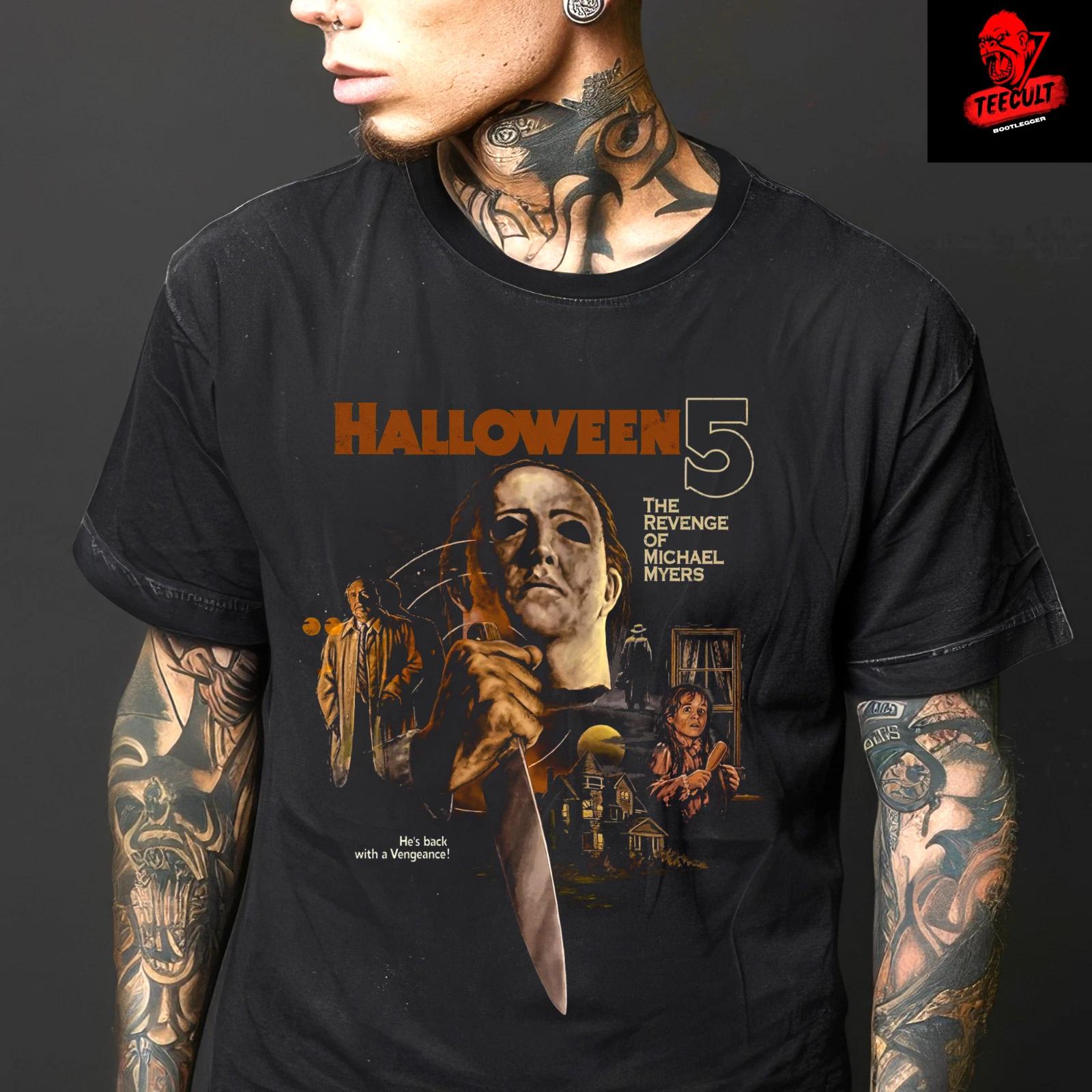 Men s and Women s T-shirts Halloween 5 The Revenge of Michael Myers  Horror Villain Unisex XXL