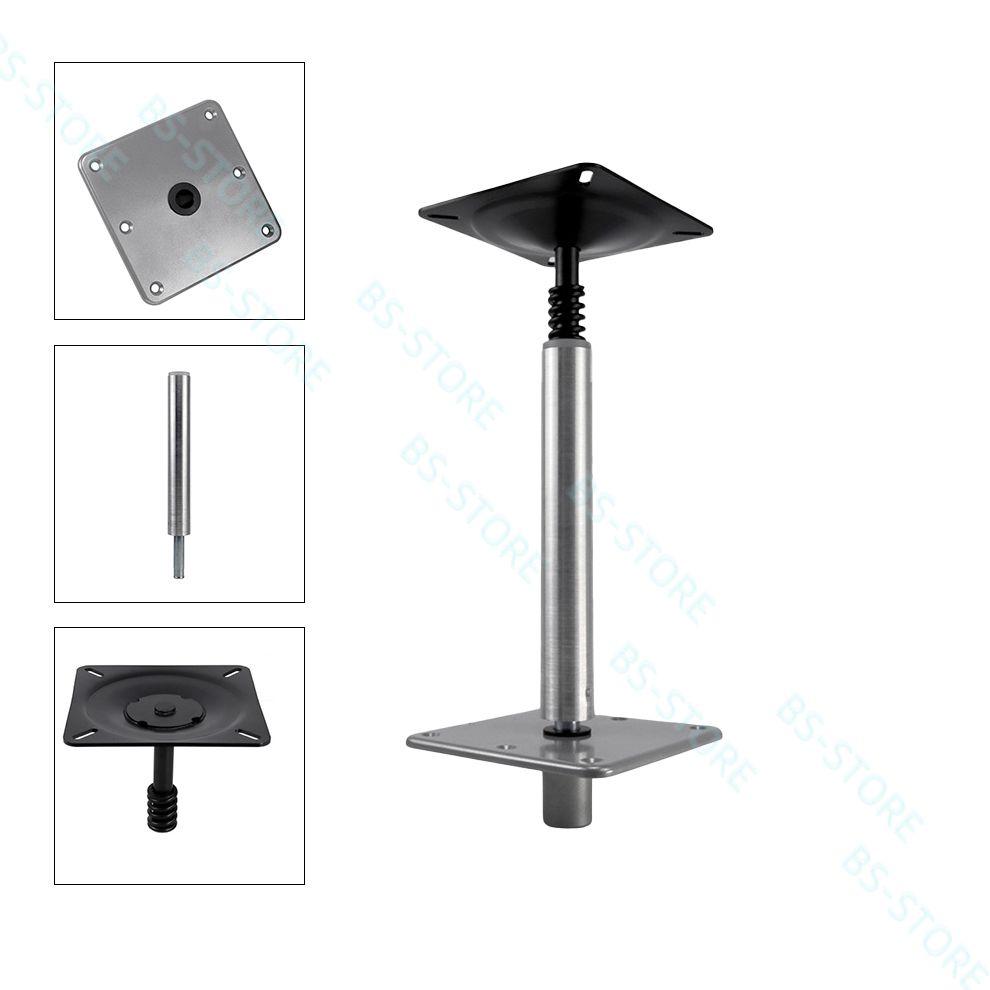 Boat Seat and Pedestal Mount Package 3 Piece Kit with 7" x 7" Marine Boat Pedestal Base & 3/4" Boat Seat Swivel Pedestal Post