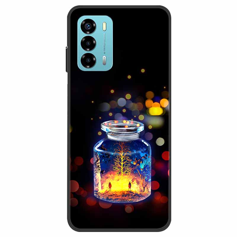 Custodia per ZTE Blade V40 Vita Fiore Marmo Nero Paraurti Morbido TPU Silicone Cover per ZTE V 40 Vita / Blade V40 Vita Custodie per Telefono