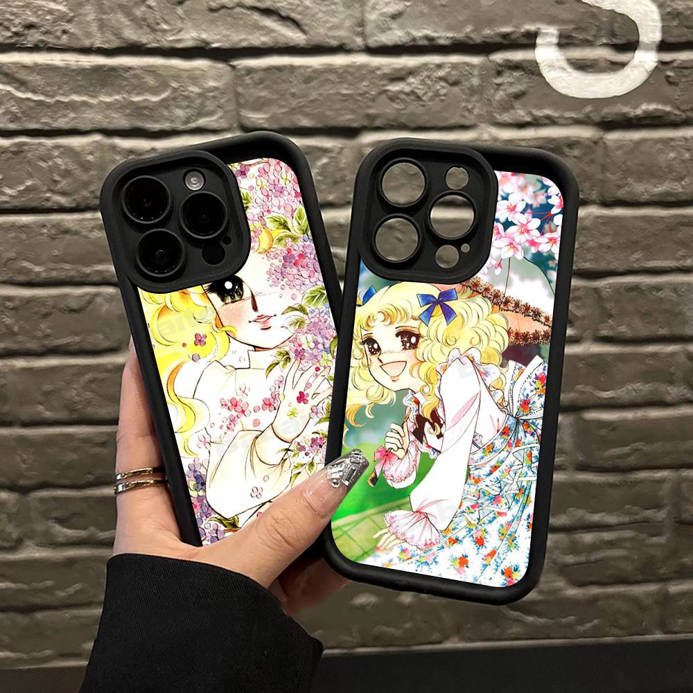 Manga Candy Für iPhone 17 Pro Max 16 15 14 13 12 11 Plus Schwarze Weiche Handyhülle