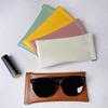 Automatic Closure PU Leather Sunglasses and Eyeglass Pouch - Anti-Pressure Spring Clip Case