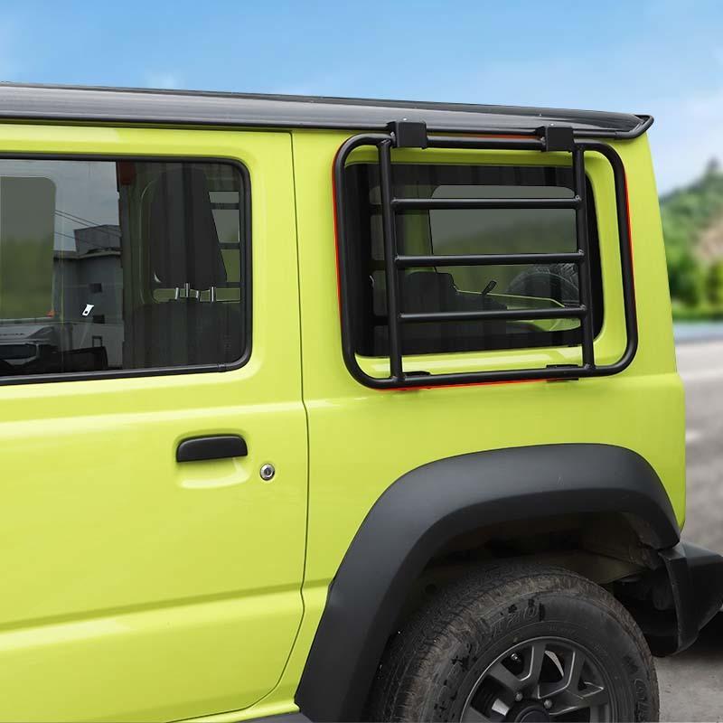 Auto Hinten Fenster Glas Rüstung Zäune Vent Schutz Rahmen Regal Für Suzuki Jimny 2019 Up Auto Statten ( Aluminiumlegierung )