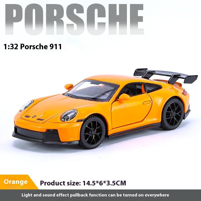 Maßstab 1/32 Porsche 911 GT3 Supersportwagen Legierung Metall Diecast Modellauto Sound und Licht Kinderspielzeug Geburtstagsgeschenk für Kinder Mini GT Jungen