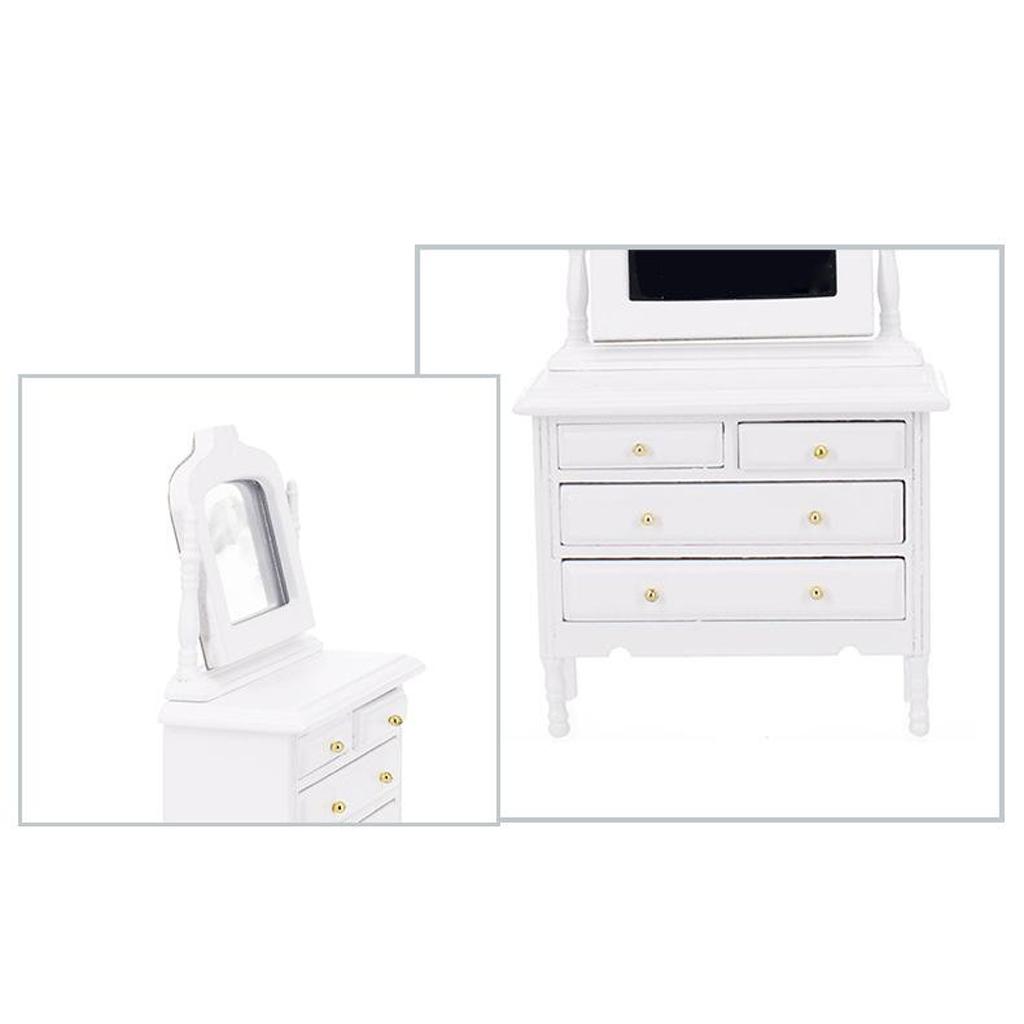 1/12 Miniature Dollhouse Furniture Handmade Dressing Table