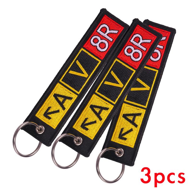 

Aviation Gift Double-sided Embroidery Pilot AV8R Airport Taxiway Pattern Memorial Key Chain Keychain Rectangle Keyring Wholesale 13 cm