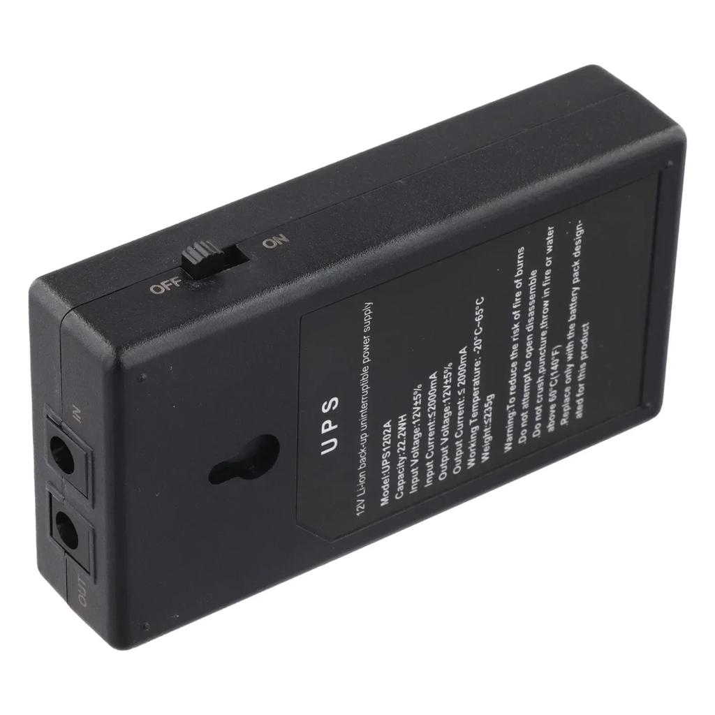 Camera Router Battery 12V UPS Battery Power Supply For Digital Camera Adapter 22.2W Capacity 2A Input Current DC-DC Charging