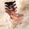 Satin-Tanga für Damen Sexy Niedrige Taille Niedliche Rüschenbesatz Höschen Glatter Seidiger G-String T-Rücken Unterwäsche