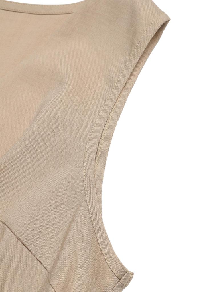 2026 Spring/Summer Women's V-Neck Solid Sleeveless Jumpsuit for Daily Commute