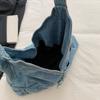 Vintage Denim Bag Women's Underarm Shoulder Bag Large Capacity Commuter Crossbody Bag