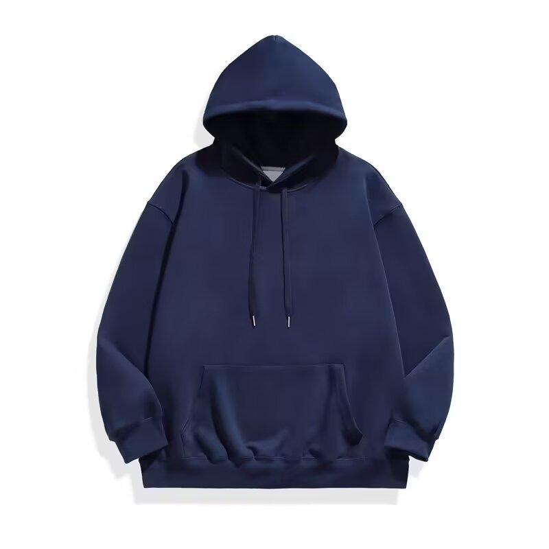 Women's 2024 Autumn/Winter Korean Style Loose Plus Velvet Hooded Sweatshirt