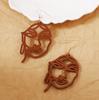 Niche design sense, personalized earrings, fashionable and trendy laser-cut wooden abstract face ear hooks
