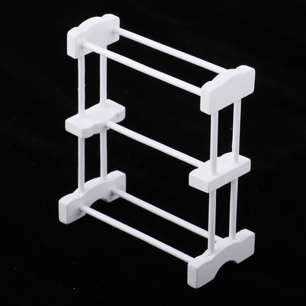 1:12 Dollhouse Miniatures 3-layer Wooden Towel Rack Home Furniture Accs 1:12 Dollhouse Miniatures 3-layer Wooden Towel Rack Home Furniture Accs
