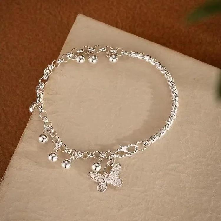 Butterfly Half-Moon Bell Bracelet Fashionable Sweet Personality Match All Loong Dust Jewelry Accessories Hand Chain Gifts