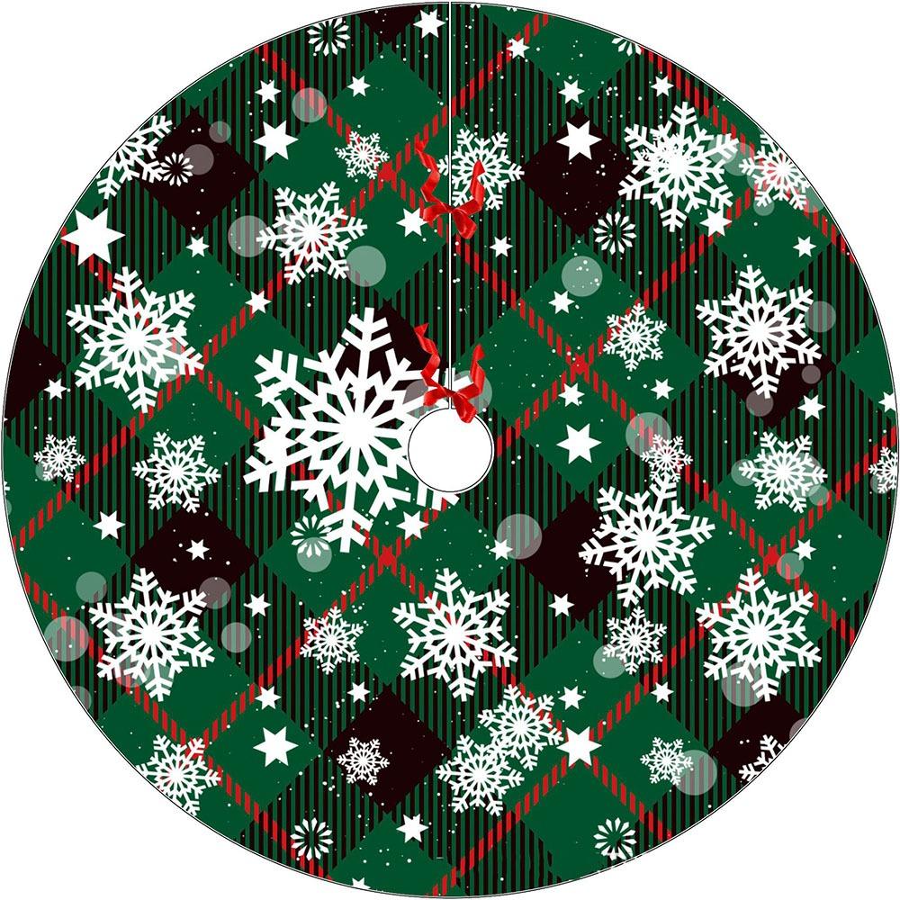

Red Swirl Christmas Tree Mat 90/120cm Xmas Tree Foot Cover Christmas Tree Skirts Shopping Mal S-Style B