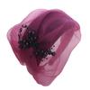 Dámská módní čepice turban z korálků Elegantní pokrývka hlavy večeře na čajový dýchánek