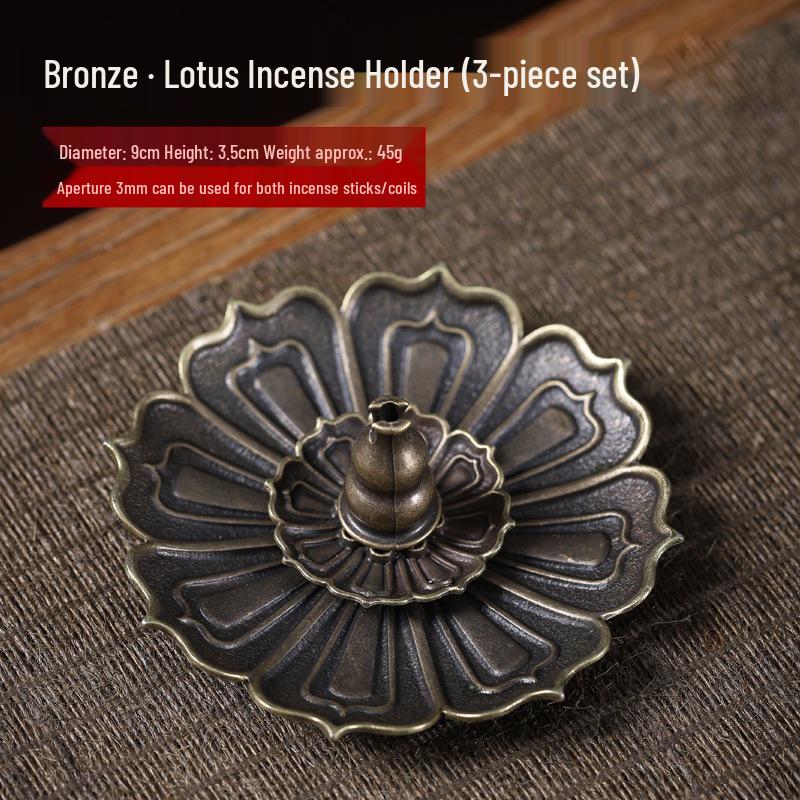 Kodo Multi-Hole Gourd & Water Drop Incense Holders: Turtle, Zen Lotus, Dragon Soaring Designs