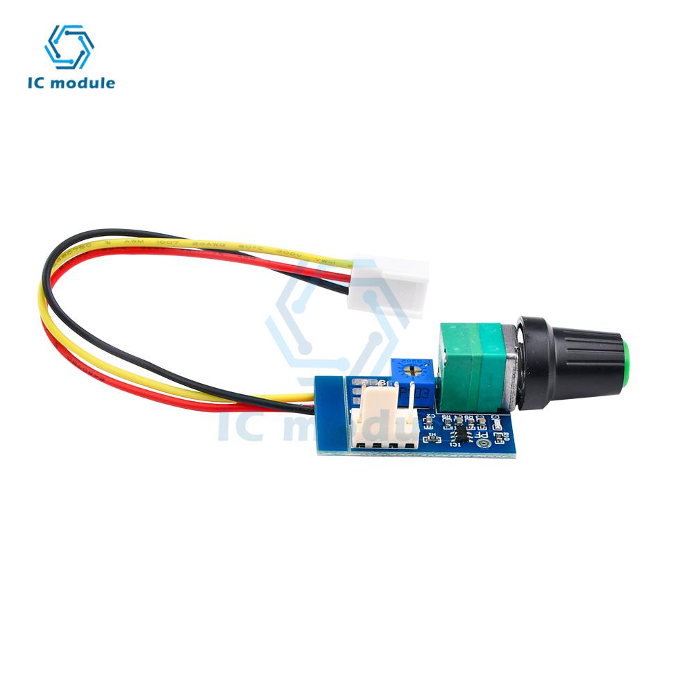 DC 12V PWM Speed Controller Module 4-Wire PC Fan Speed Controller Module Governor for PC