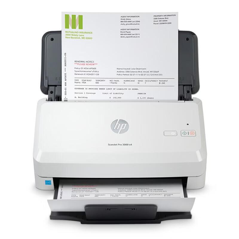 

HP ScanJet Pro 3000 s4 High-Speed A4 Document Scanner CN plug (adapter included)
