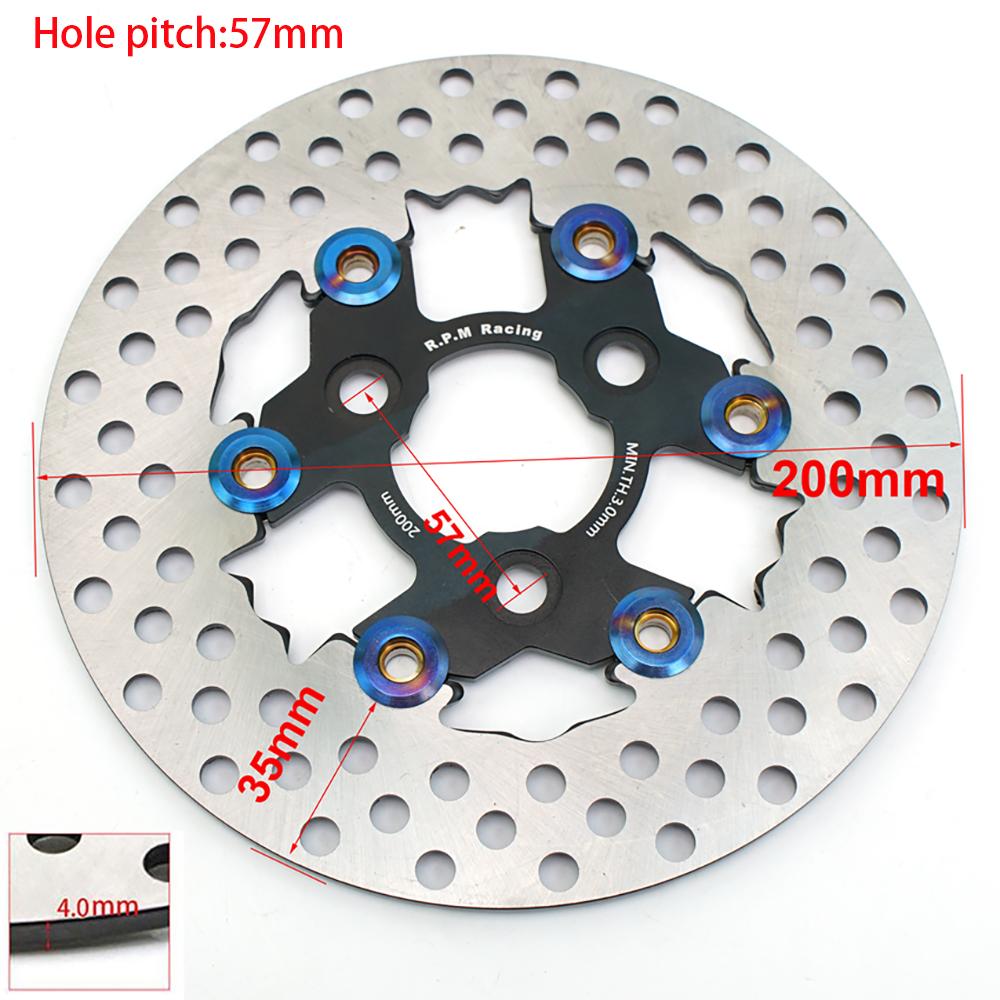 RPM 57mm Hole Pitching Brake Disc Universal 200mm Floating Rotor Front CNC Brake Caliper for Yamaha RSZ JOG BWS Zuma Aerox Honda
