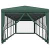 319248 vidaXL Tente de fête et 10 parois latérales en maille Vert 3x12 m PEHD