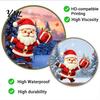 Indoor Outdoor Window Decor Christmas Santa Claus Static Glass Sticker, Removable PVC Decal, Waterproof Decorative Stickers for Store Windows Wall Art