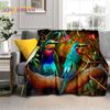 Cute Dream Birds Parrot Peacock Cartoon Soft Flannel Blankets,Throw Blanket Comfortable Blanket for Picnic Beds Home Bedroom Kid