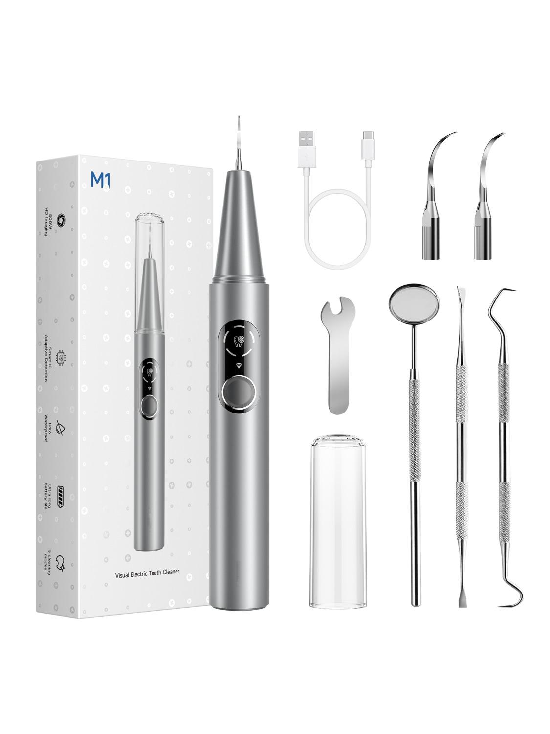 Visual Ultrasonic Dental Cleaner with Five Modes LED Screen Electric Dental Plaque Tartar Remover Oral Care