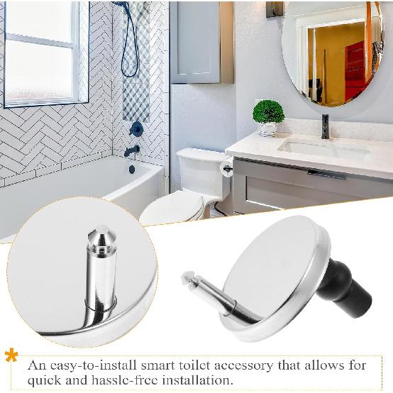 2 Sets Toilet Seat Replacement Screws Toilet Lid Connect Hinge Stainless Steel Toilet Seat Hinge Replacement Part Potty Seat for Toilet