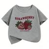 Y2k Strawberry Funny T Shirts 90s Short Sleeve Kids Childrens Tshirt Boys Girls Summer Spring Casual Top Tee Shirt