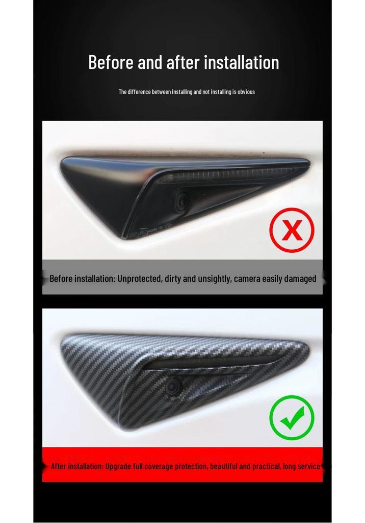 Tesla Model 3/Y/YL Side Camera Cover - Updated Exterior Fender Accessory.