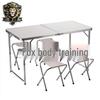 Golden Lion 120x60cm Aluminum Folding Table & 4 Chairs Set