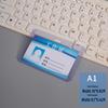 Double-Sided Transparent ID Holder with Lanyard for Student, Access, or Conference Pass and QR Code Tag