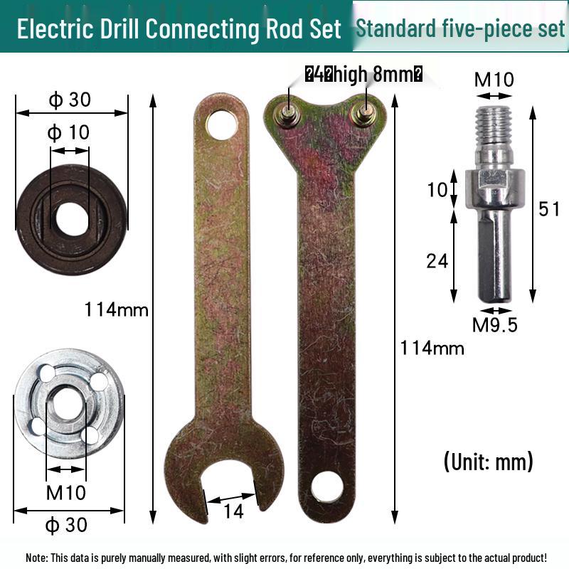 Verstellbares Umrüstset für Bohrmaschine zu Winkelschleifer