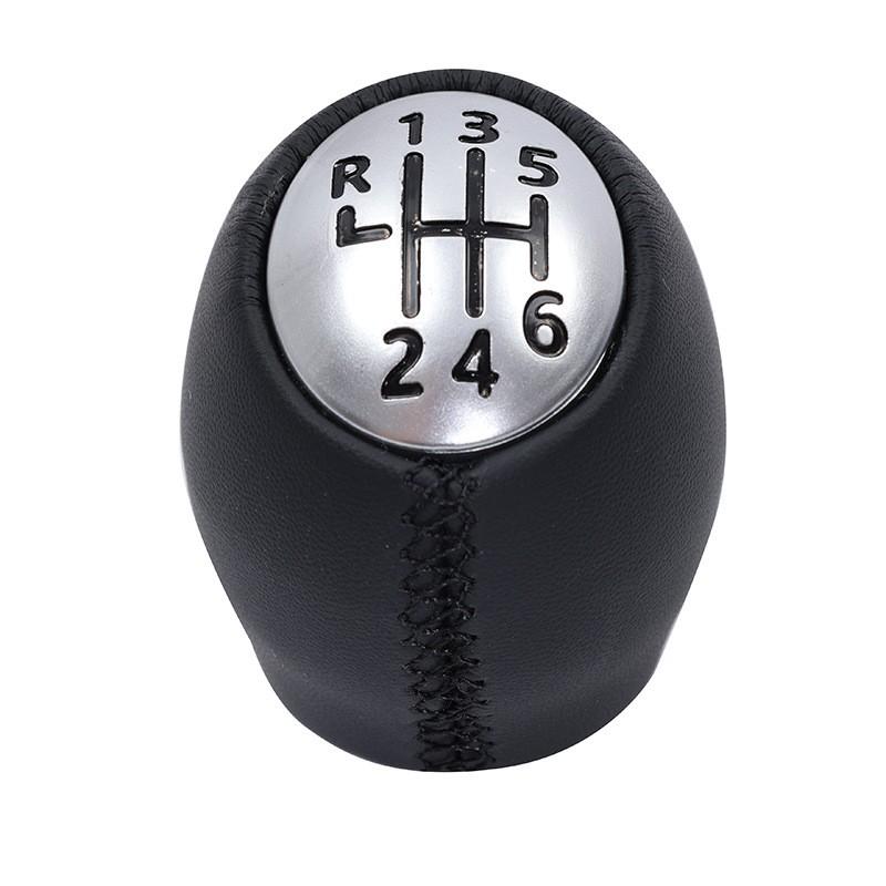 6 Speed Manual Car Gear Shift Knob with Leather Gaiter Boot Cover Frame Interior Replacement Parts for Renault Trafic III Vauxhall Vivaro B