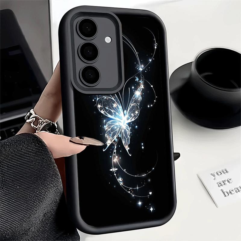 Phone Case for Samsung Galaxy S26 S25 Ultra S24 FE Beautiful Purple Butterfly Shell S23 Plus S22 + S21 S20 5G Soft Silicone Fund