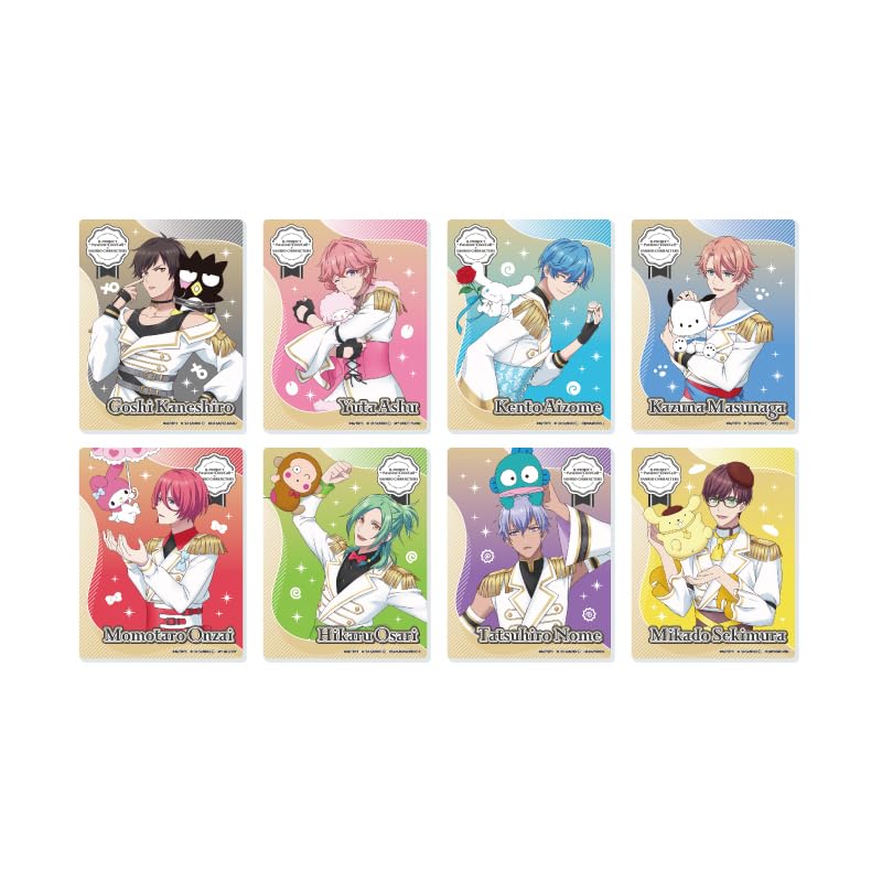 B PROJECT ~ Hot Love Call ~ x Sanrio Characters 02 [Life-size Illustration] Acrylic Cards, Box of 8