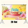 Brazilian June Festival 2D Backdrop, "Festa Junina" Floral Photo Background