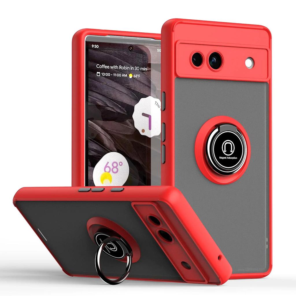 Custodia Opaca Armor Per Google Pixel 9 Pro 8A 8 7A 7 6 Pro Cover Anello Supporto Magnetico Supporto Antiurto Coque Fundas