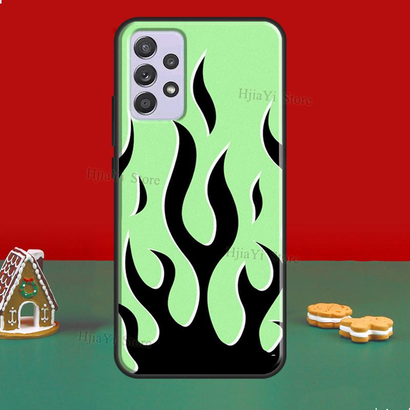 Flame Aesthetic Light Blue Fire Pink Case For Samsung A52 A12 A32 A42 A72 A51 A71 A31 A11 A40 A50 A70 A02S A21S Phone Cover