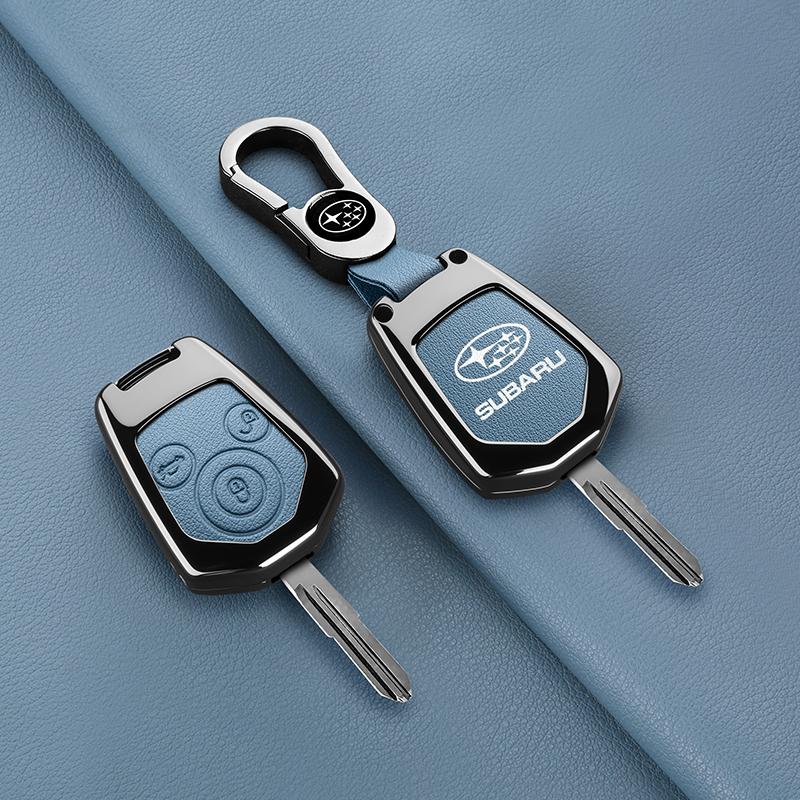 Leather Car Remote Key Case Cover Shell For Subaru Crosstrek Forester Impreza Legacy Ascent Outback Tribeca WRX STI Crosstrek et4