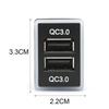 Blue LED Light Quick Charge Dual QC3.0 USB Interface Socket Fast Car Charger for toyota camry corolla rav4 hilux accessories
