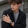 Men's Digital Watch SKMEI Square Dual Time Stainless Steel 2228