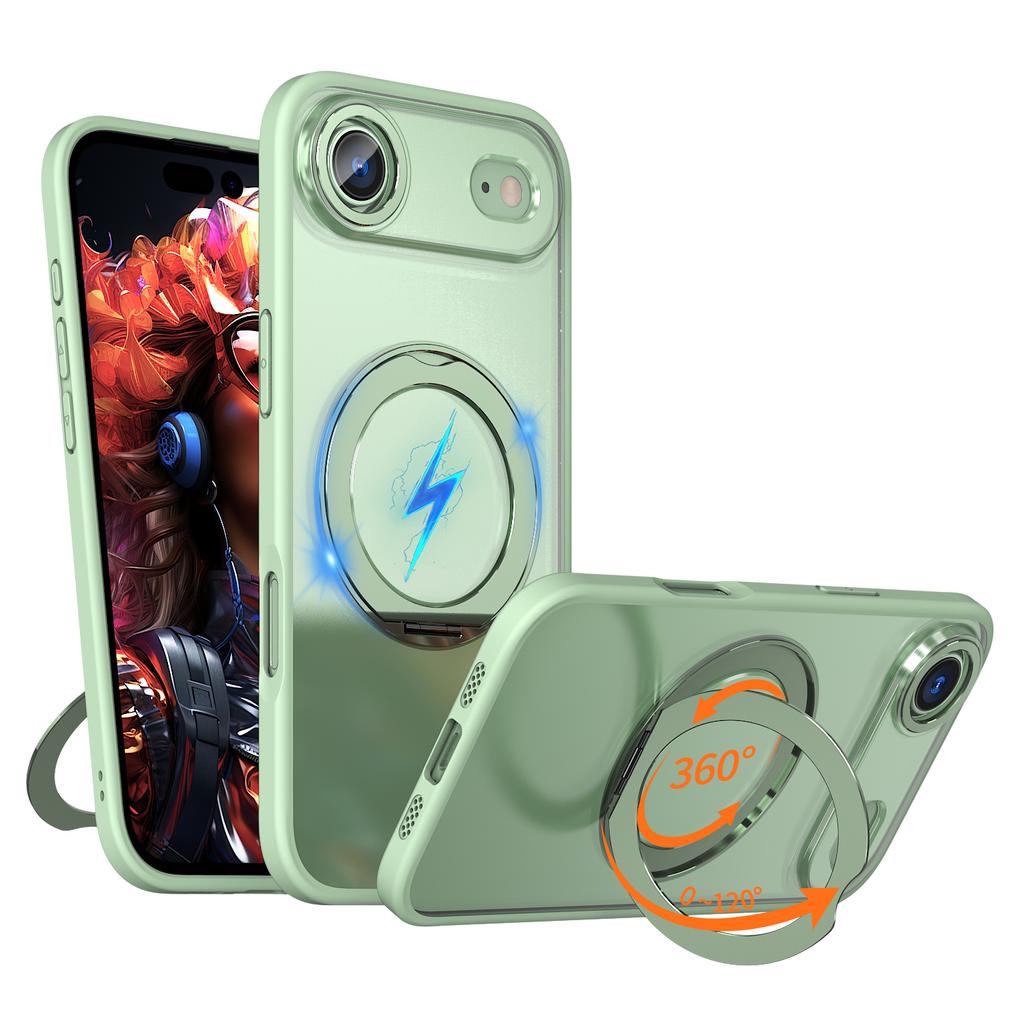 For iPhone Air Case Compatible with MagSafe TPU + Acrylic Kickstand Phone Cover