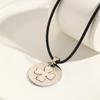Stainless Steel Four -Leaf Clover Necklace For Women Versatile Simple Fashion Pendant Necklace 